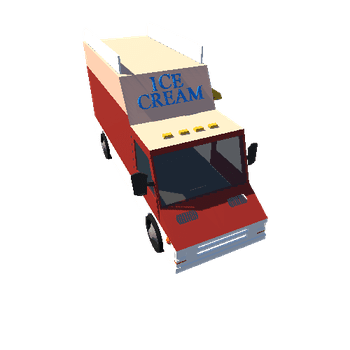 ICE CREAM Low Poly Food Trucks